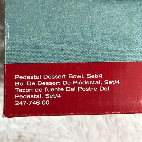 Pfaltzgraff Set of 4 Winterberry Glass Pedestal Dessert Bowls - Picture 10 of 11